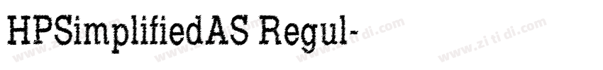 HPSimplifiedAS Regul字体转换
